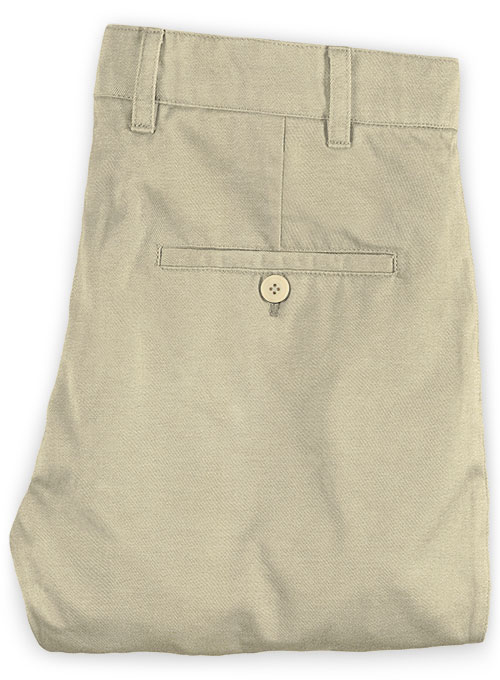 Beige Peach Finish Chinos