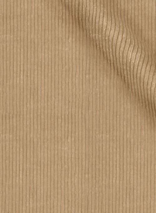 Beige Thick Stretch Corduroy Pants