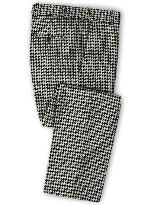 Brown Houndstooth-tweed pleat-front trousers