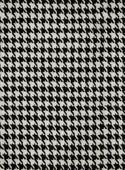 Big Houndstooth BW Tweed Pants