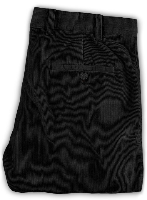 Black Corduroy Trousers - 11 Wales