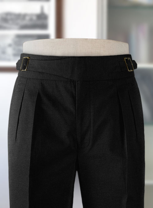 Black Chino Gurkha Trousers - Click Image to Close