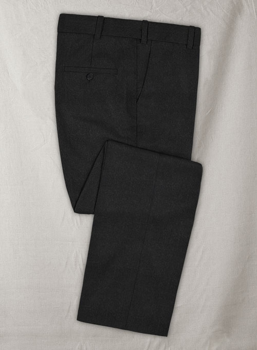 Black Flannel Wool Pants