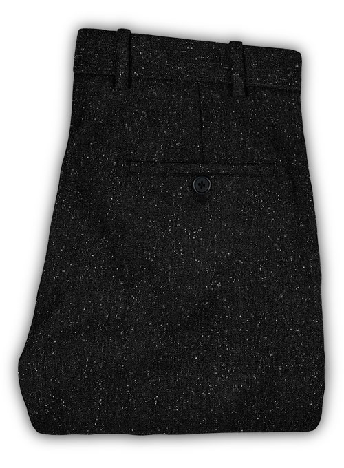 Black Flecks Donegal Tweed Pants - Click Image to Close