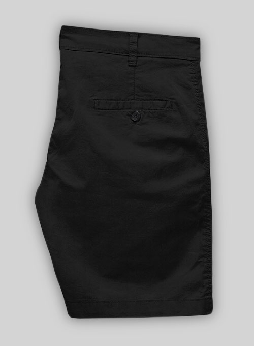 Black Summer Weight Chino Shorts - Click Image to Close