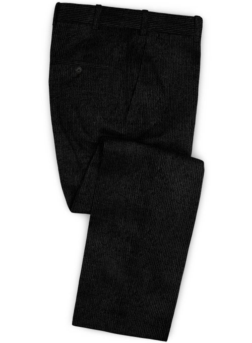 Black Thick Corduroy Pants