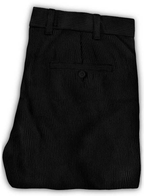 Black Corduroy Trousers - 8 Wales - Click Image to Close