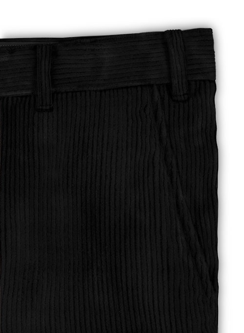 Black Corduroy Trousers - 8 Wales