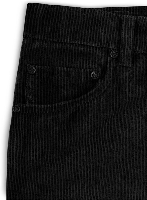 Black Thick Corduroy Jeans - 8 Wales