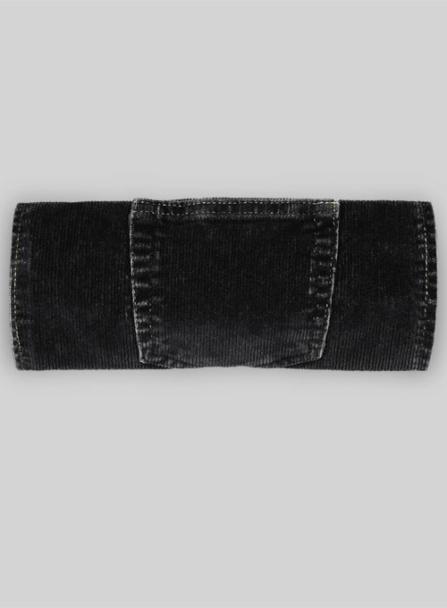 Slate Black Corduroy Stretch Jeans - Denim-X - Click Image to Close