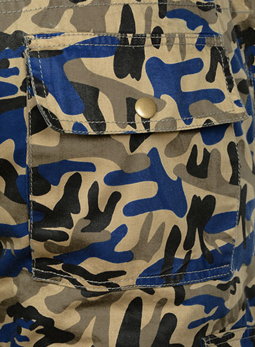 Blue Camo Cargo Shorts