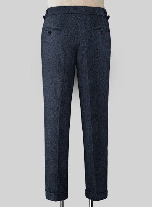 Blue Heavy Highland Tweed Trousers - Click Image to Close