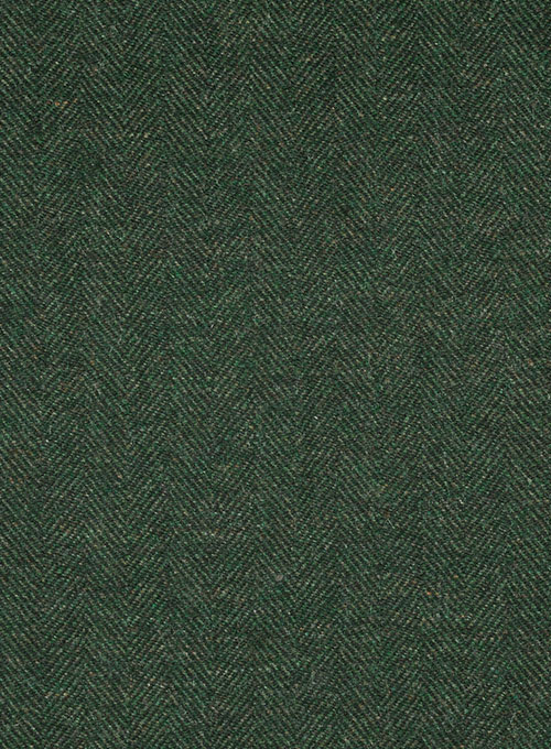 Bottle Green Herringbone Tweed Pants - Click Image to Close