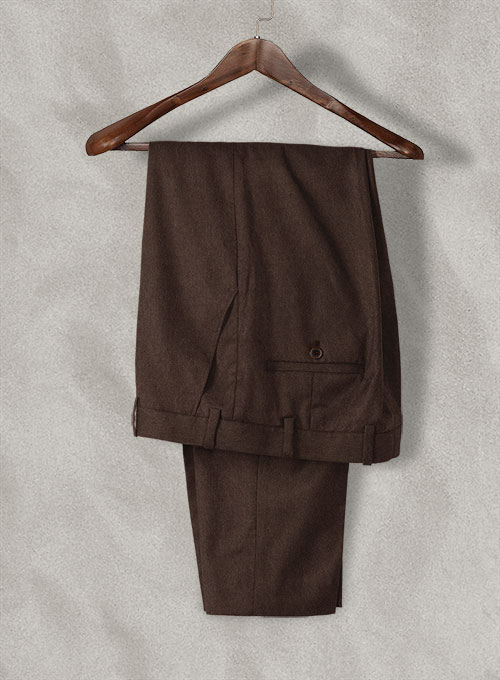 Brown Flannel Wool Pants