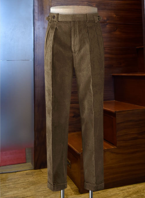 Brown Stretch Colonel Corduroy : Made To Measure Custom Jeans For Men ...