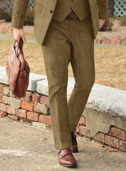 Brown Thick Corduroy Pants