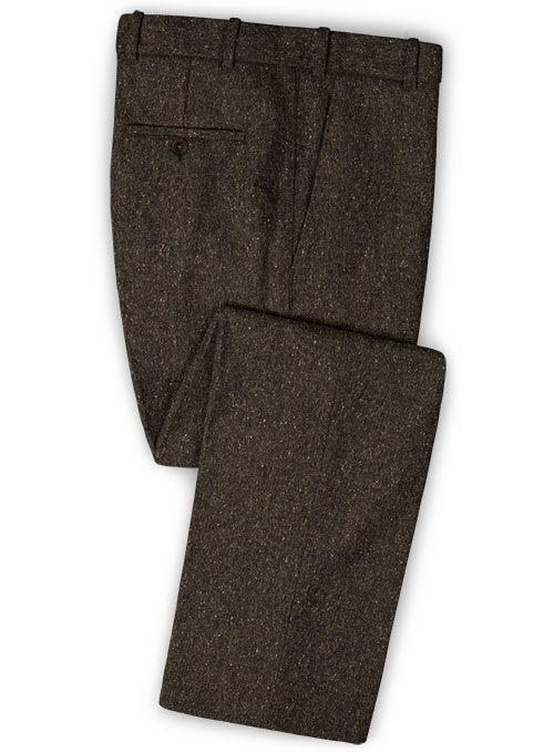 Brown Flecks Donegal Tweed Pants