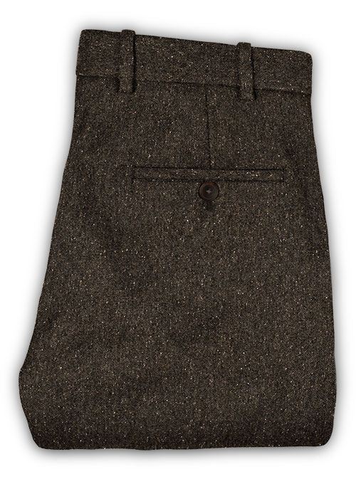 Brown Flecks Donegal Tweed Pants