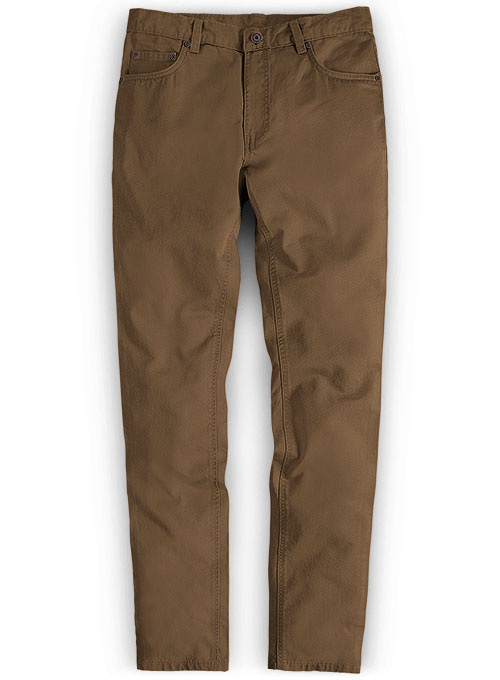 Brown Stretch Chino Jeans