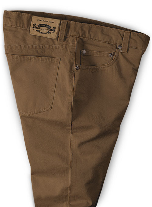 Brown Stretch Chino Jeans - Click Image to Close
