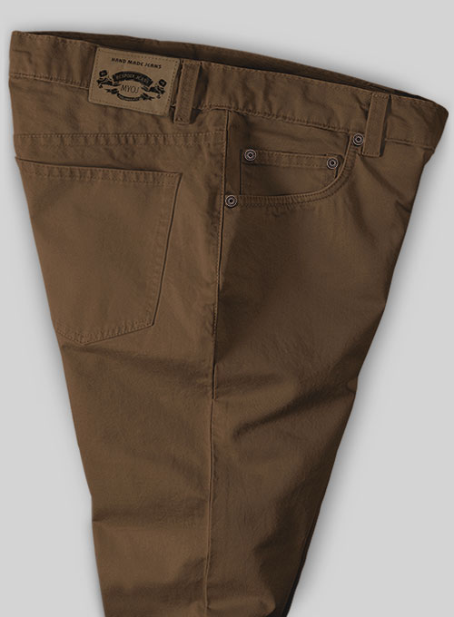 Brown Stretch Chino Jeans - Click Image to Close
