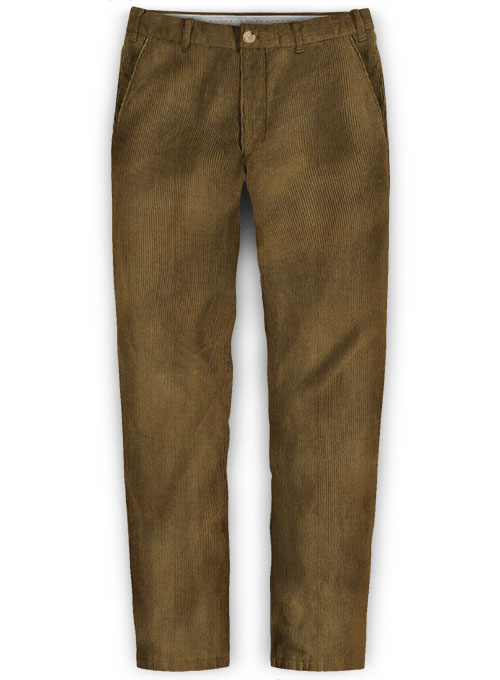 Brown Thick Corduroy Trousers - 8 Wales