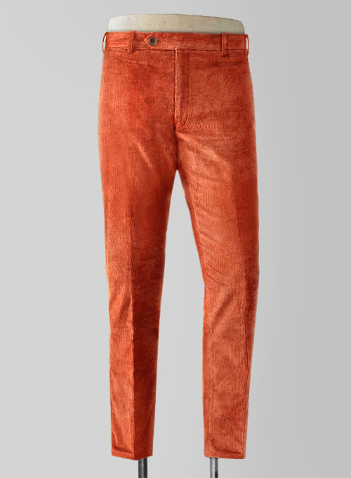 Burnt Orange Corduroy Pants - Click Image to Close