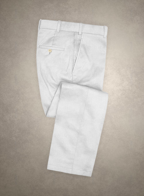 Caccioppoli Canvas White Cotton Pants