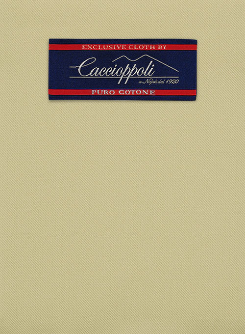 Caccioppoli Cotton Gabardine Ocean Khaki Pants - Click Image to Close