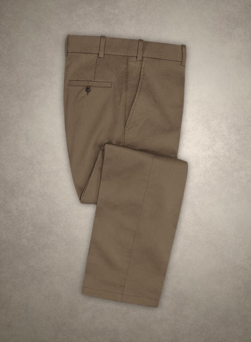 Caccioppoli Cotton Gabardine Brown Pants