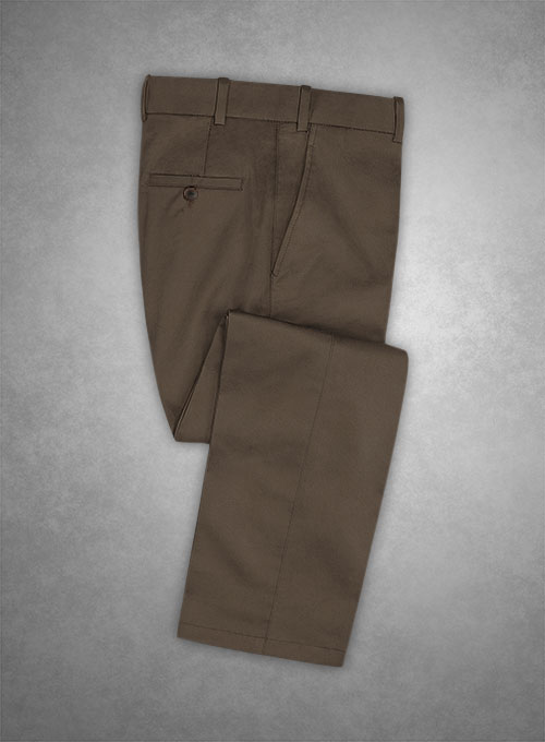 Caccioppoli Cotton Gabardine Dark Brown Pants