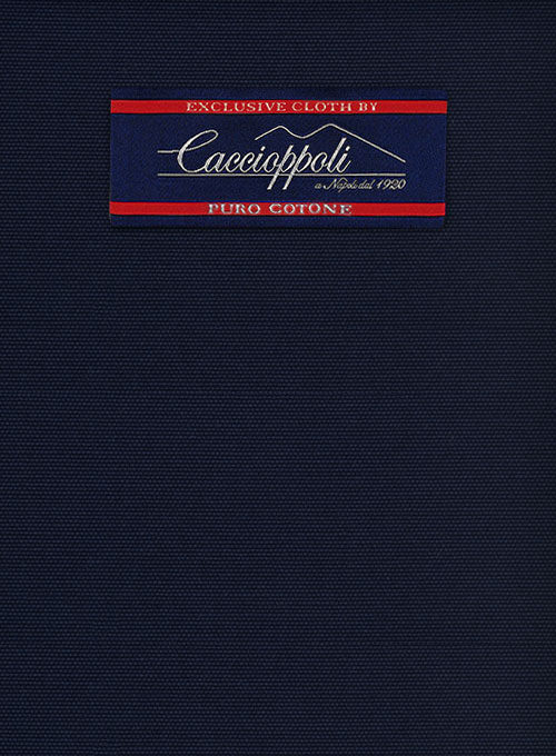 Caccioppoli Canvas Dark Blue Cotton Pants - Click Image to Close
