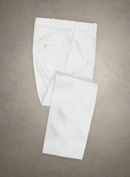 Caccioppoli Cotton Gabardine White Pants