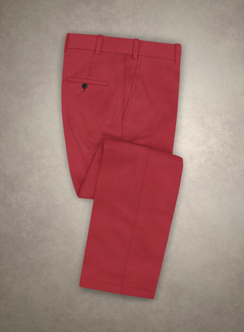 Caccioppoli Cotton Gabardine Tango Red Pants