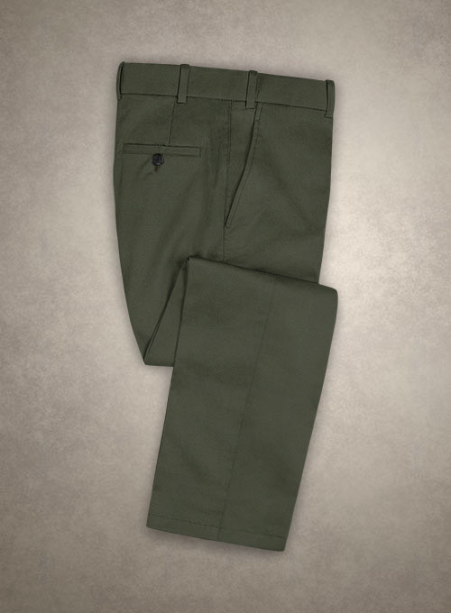 Caccioppoli Cotton Drill Green Pants