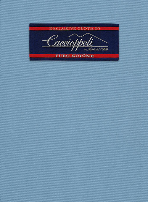 Caccioppoli Cotton Gabardine Mineral Blue Pants