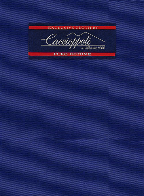 Caccioppoli Cotton Drill Sapphire Blue Pants - Click Image to Close