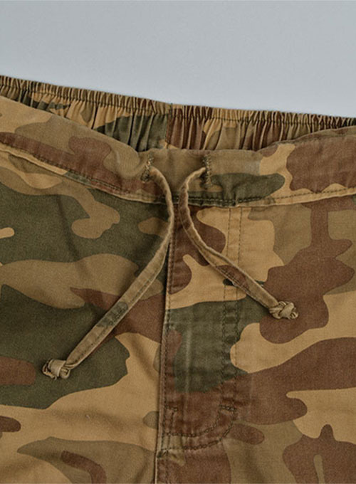 Cargo Drawstring Cotton Travel Shorts - Click Image to Close