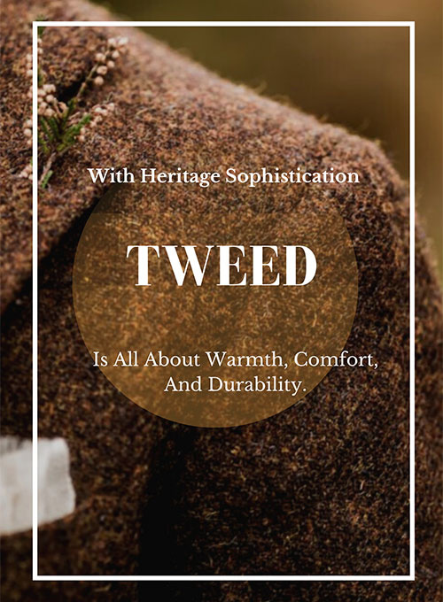 Charcoal Herringbone Highland Tweed Trousers - Click Image to Close