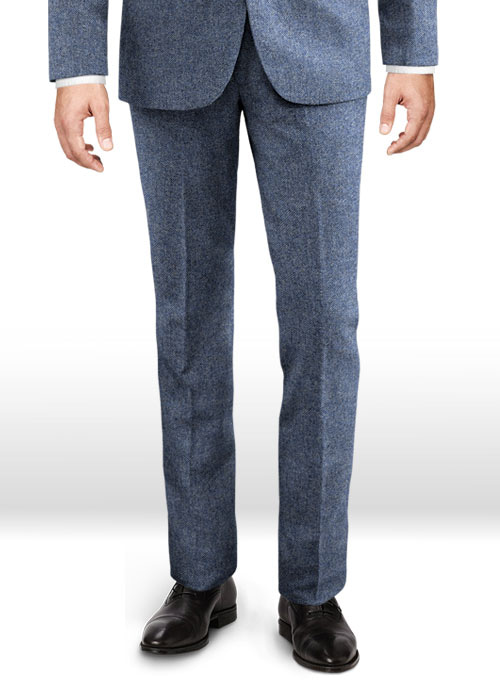 Classic Blue Denim Tweed Pants - Click Image to Close