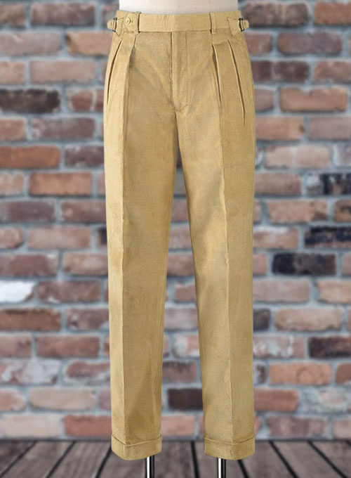 7610 Men Corduroy Pants Casual Classic AllMatch Pleated Loose Handsome  Vintage Daily Cargo High Quality