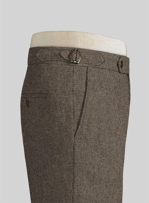 Dapper Brown Tweed Highland Trousers - Click Image to Close