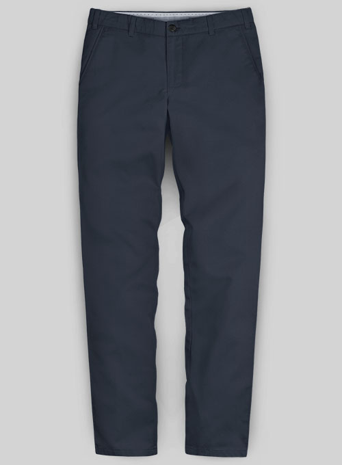 Dark Blue Stretch Chino Pants