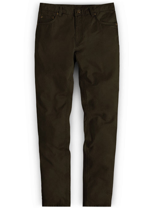 Dark Brown Chino Jeans : Made To Measure Custom Jeans For Men & Women ...