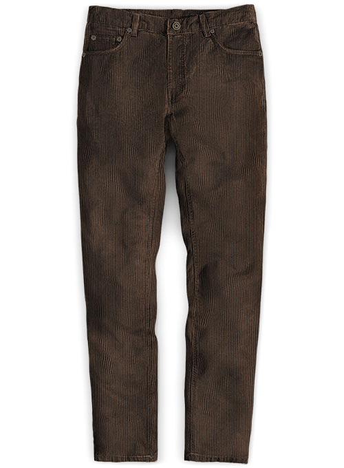 Dark Brown Corduroy Jeans - 8 Wales