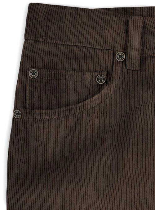 Dark Brown Corduroy Jeans - 8 Wales