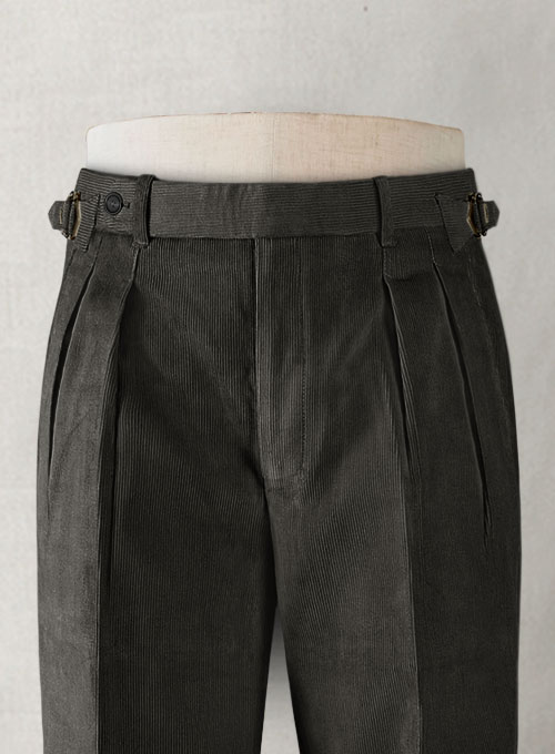 Dark Gray Colonel Corduroy Trousers