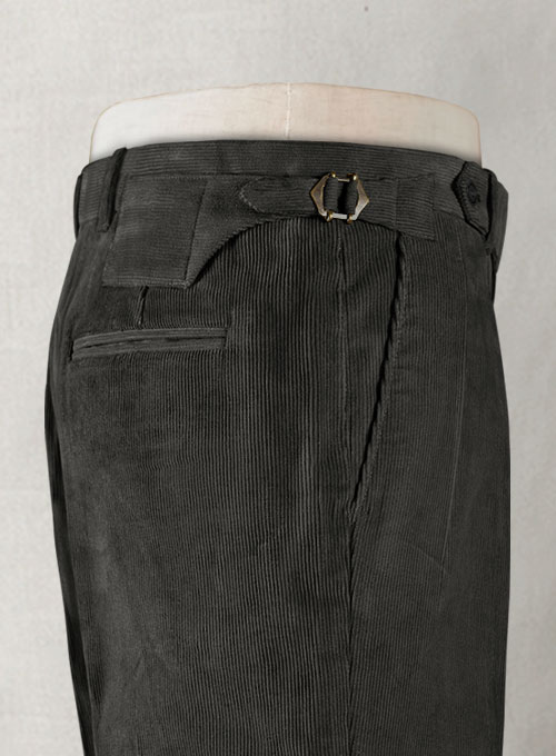 Dark Gray Colonel Corduroy Trousers