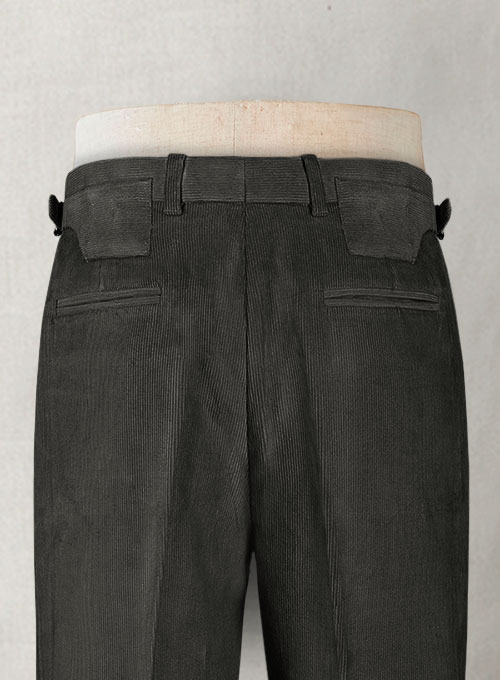 Dark Gray Colonel Corduroy Trousers