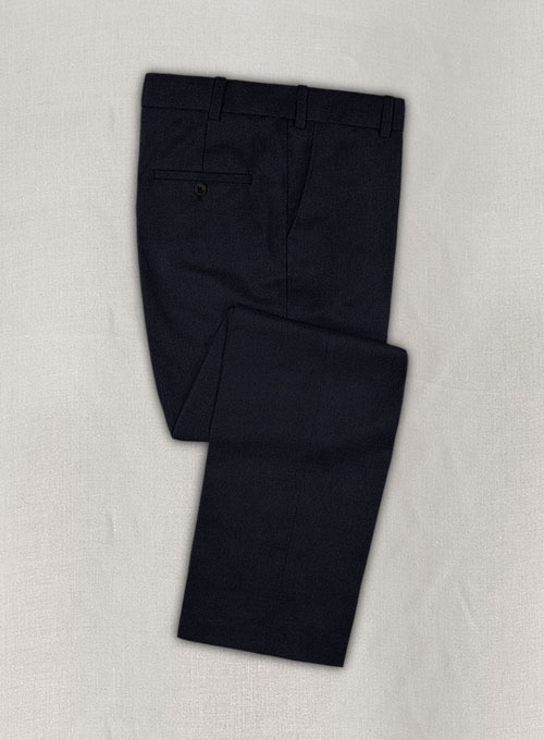 Navy Flannel Cargo Oscar Trousers Casual Cargo Style with Flannel  Sophistication. - Grand Le Mar